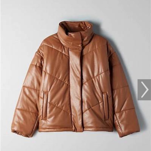 Black XS Aritzia Cloud Pleather Cloud Puff - Picture 2 of 6